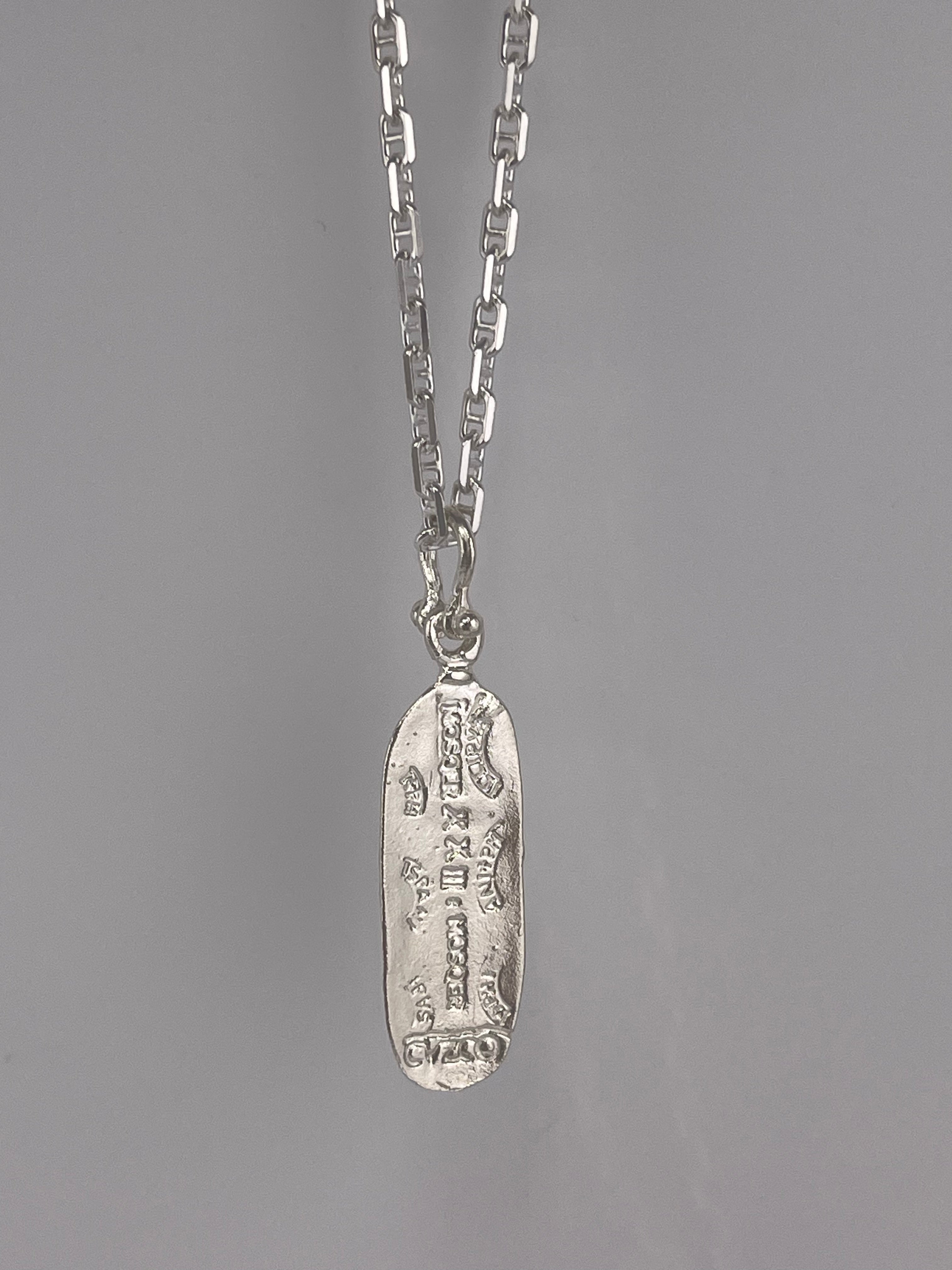 NUESTRA SENORA DE ATOCHA SOLID SILVER BAR PENDANT