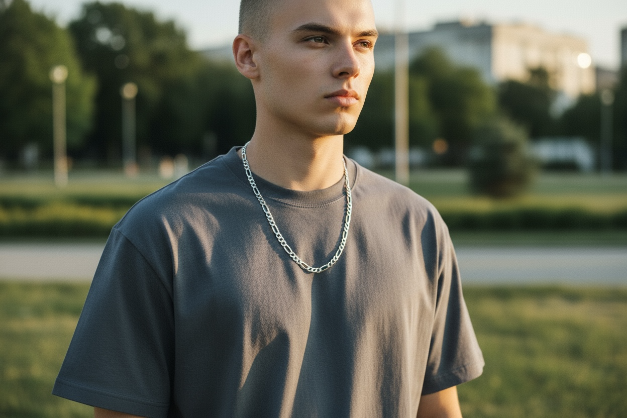 925 ITALIAN SOLID STERLING SILVER FIGARO CHAIN 6MM