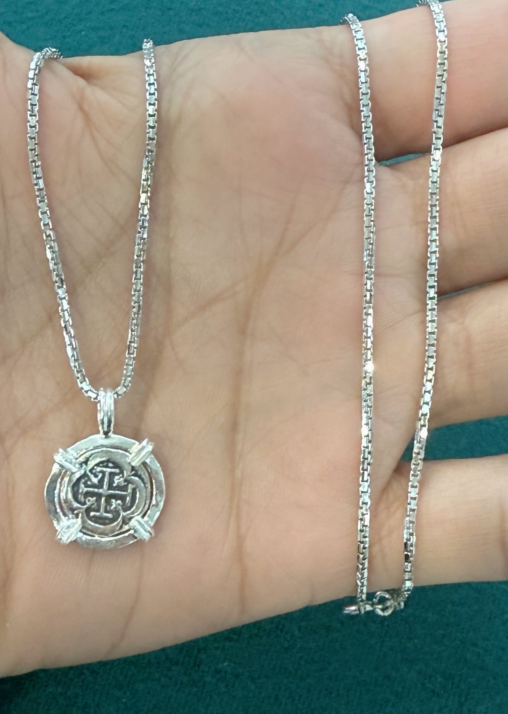NUESTRA SENORA DE ATOCHA MINI SILVER COIN PENDANT