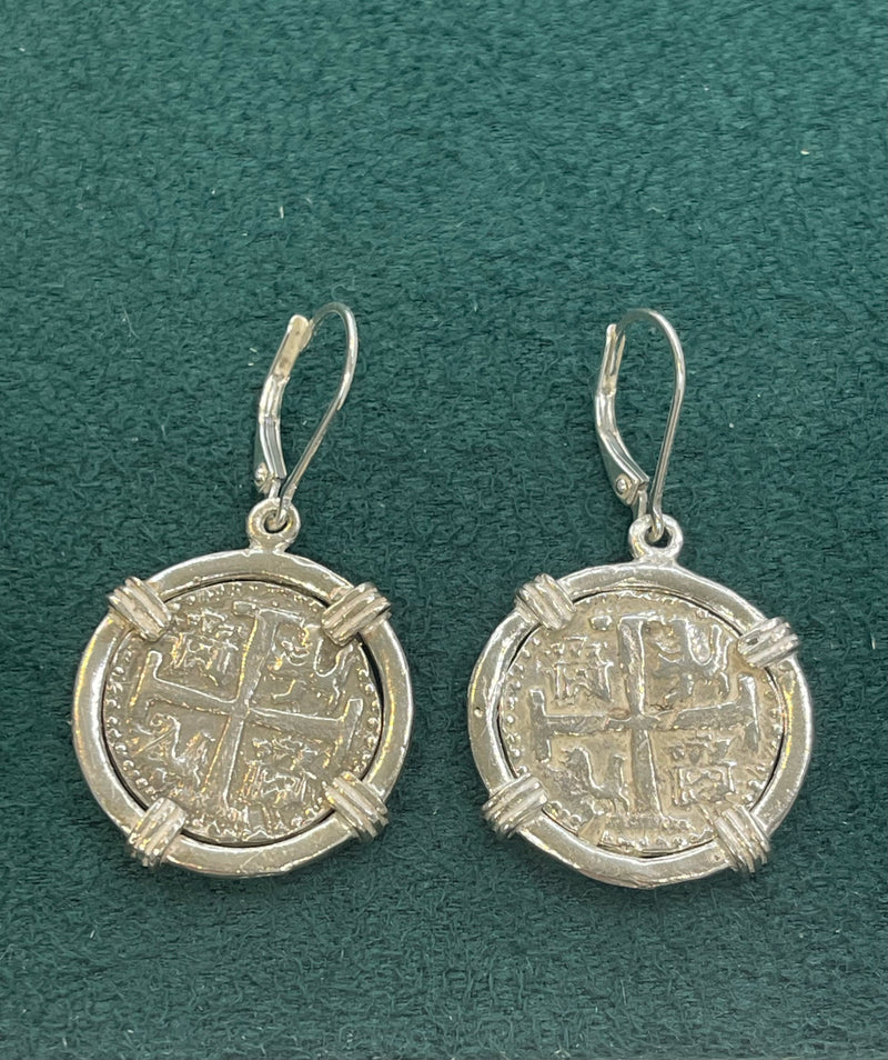 GORGEOUS ATOCHA SILVER COIN EARRINGS