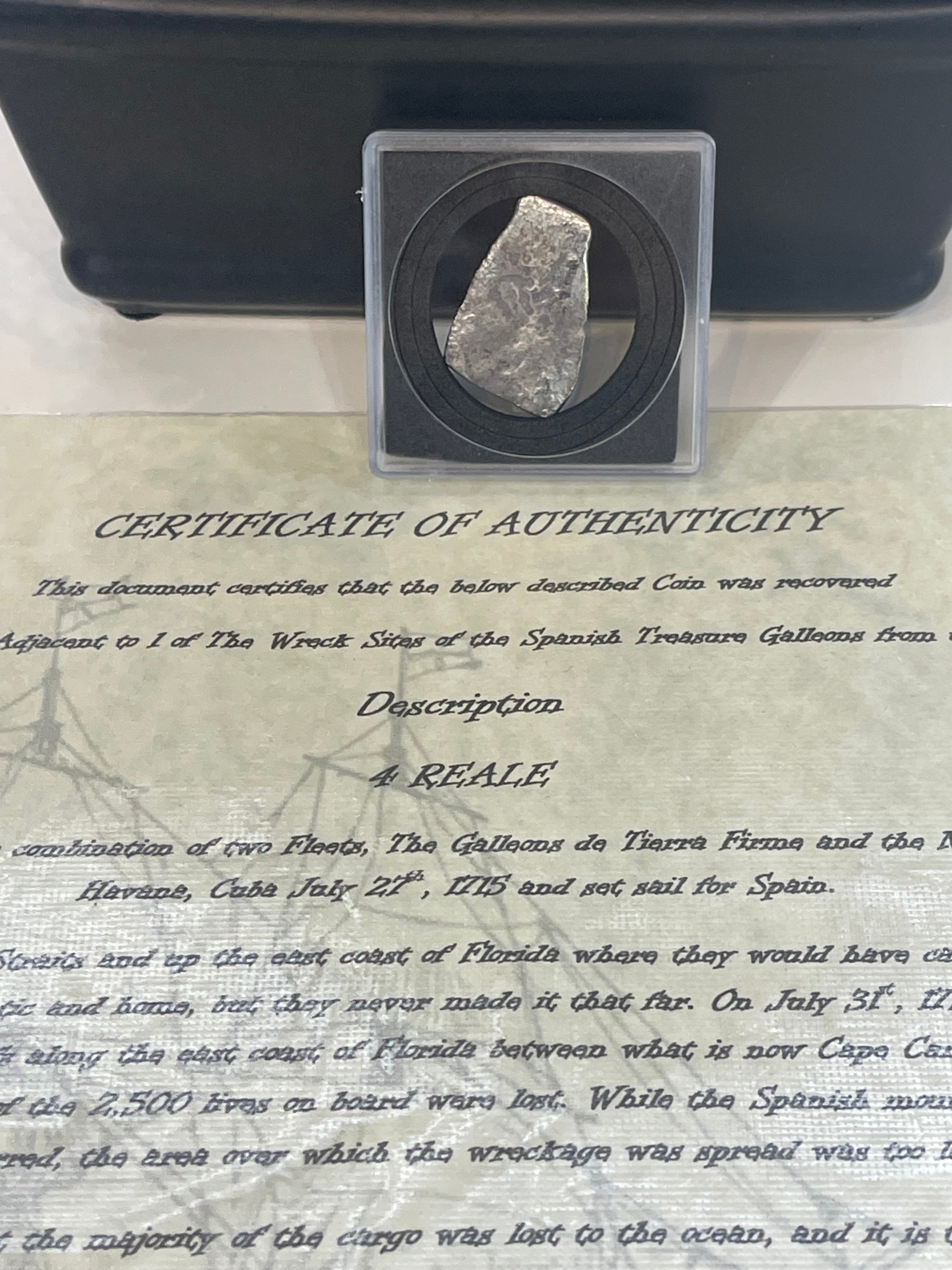 4 REALE 1715 FLEET MEXICO MINT ACTUAL SHIPWRECK COIN