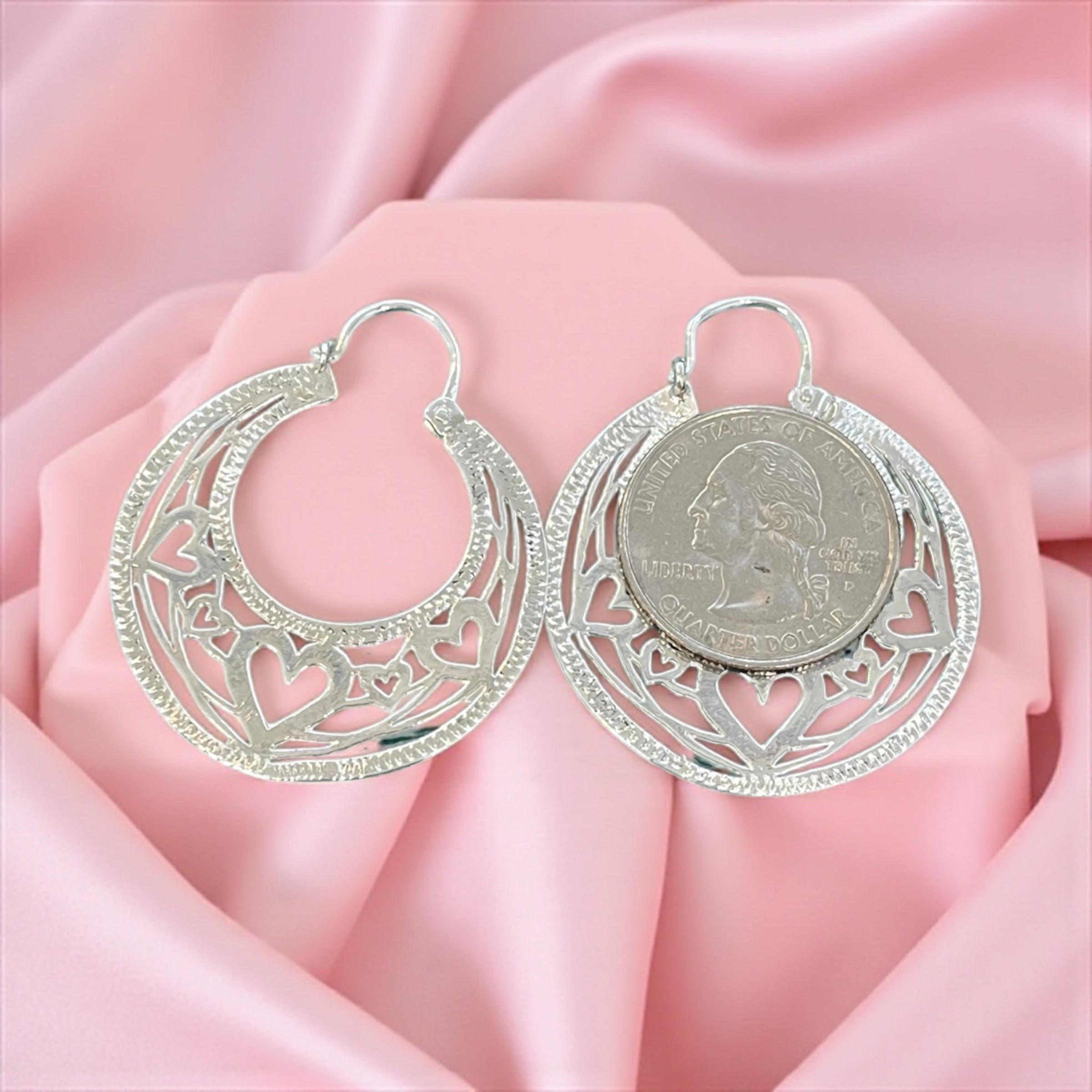 925 STERLING SILVER HANDMADE CUBAN HOOP EARRINGS