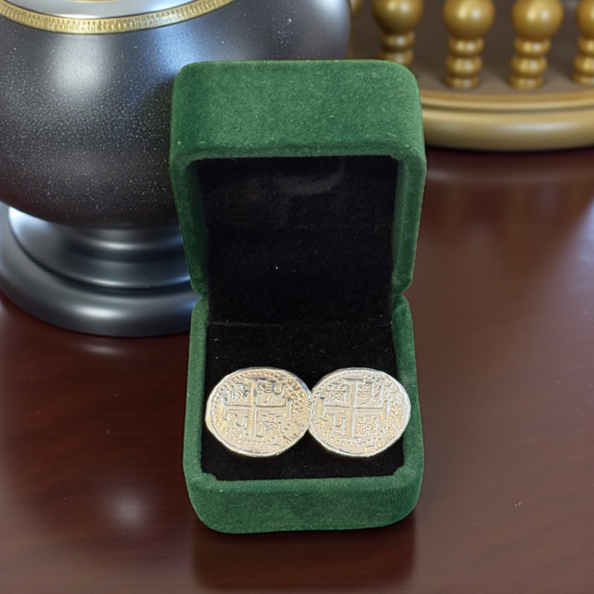 ATOCHA SILVER COCKTAIL COIN EARRINGS 23MM
