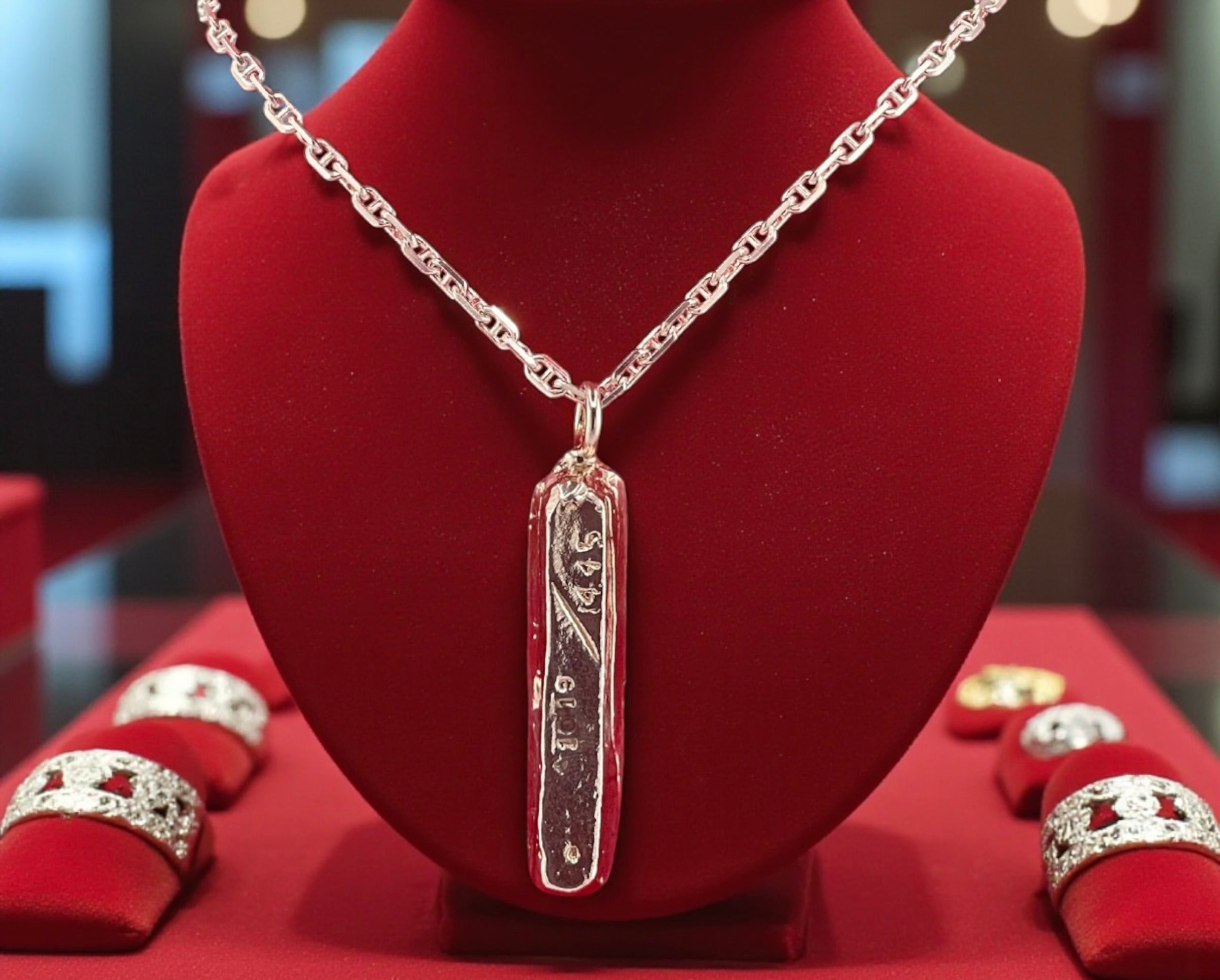 ATOCHA  SILVER BAR PENDANT
