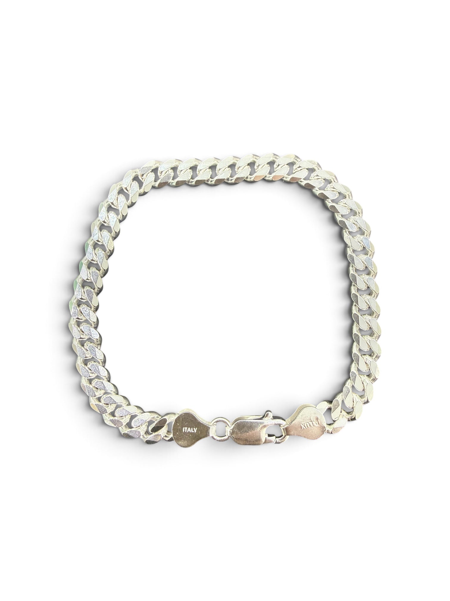 925 solid sterling silver bracelet 6mm