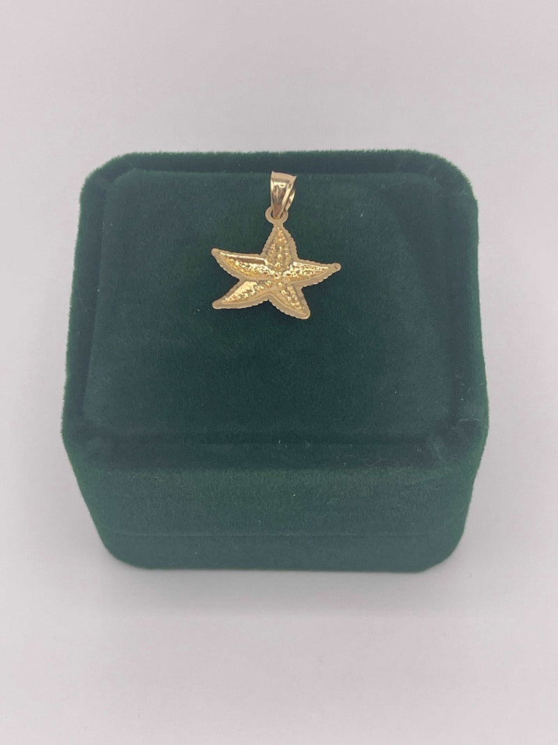 14K REAL GOLD STARFISH PENDANT