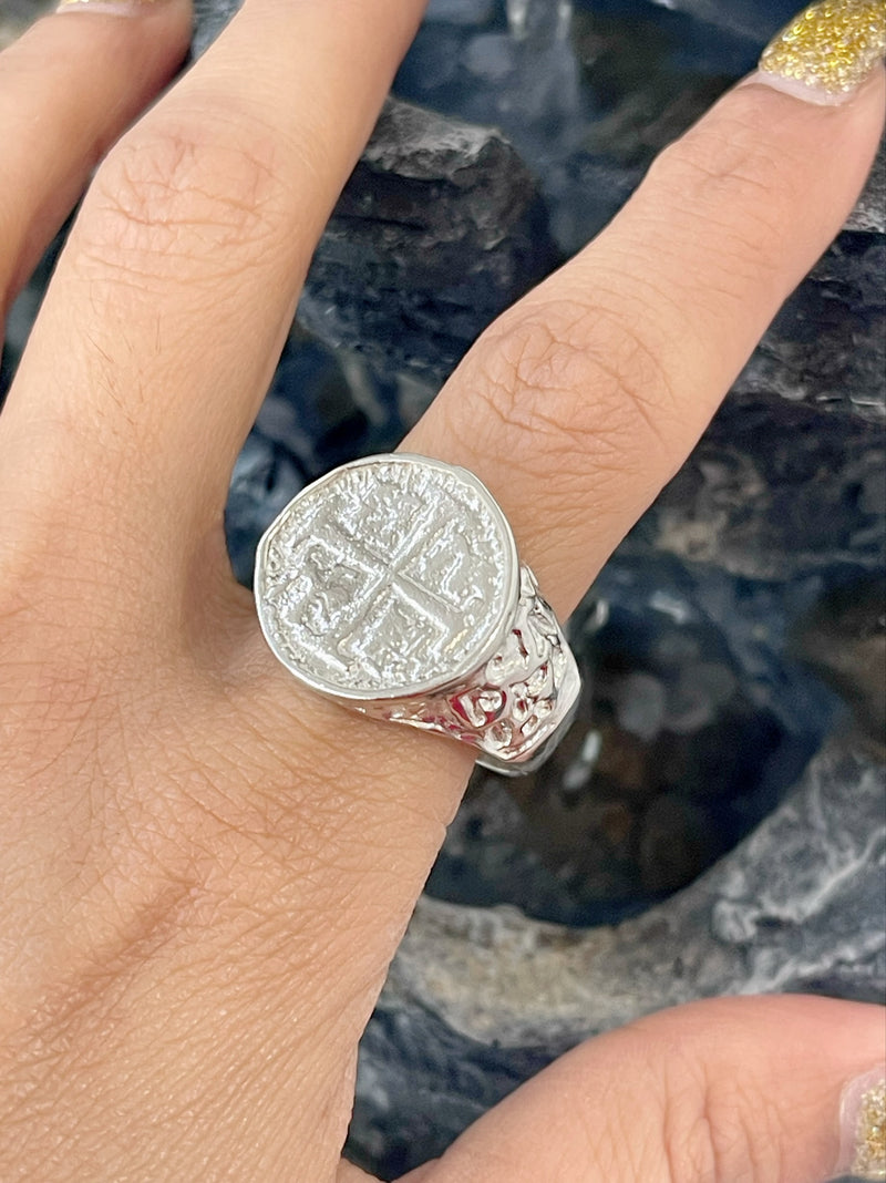 ATOCHA SILVER COIN RING