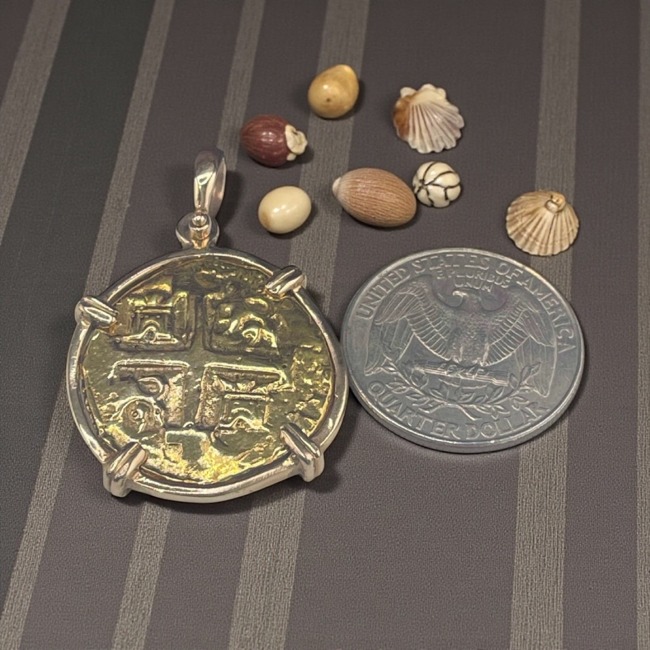 ATOCHA SHIPWRECK GOLD COIN PENDANT HANDMADE WITH 14k SOLID GOLD