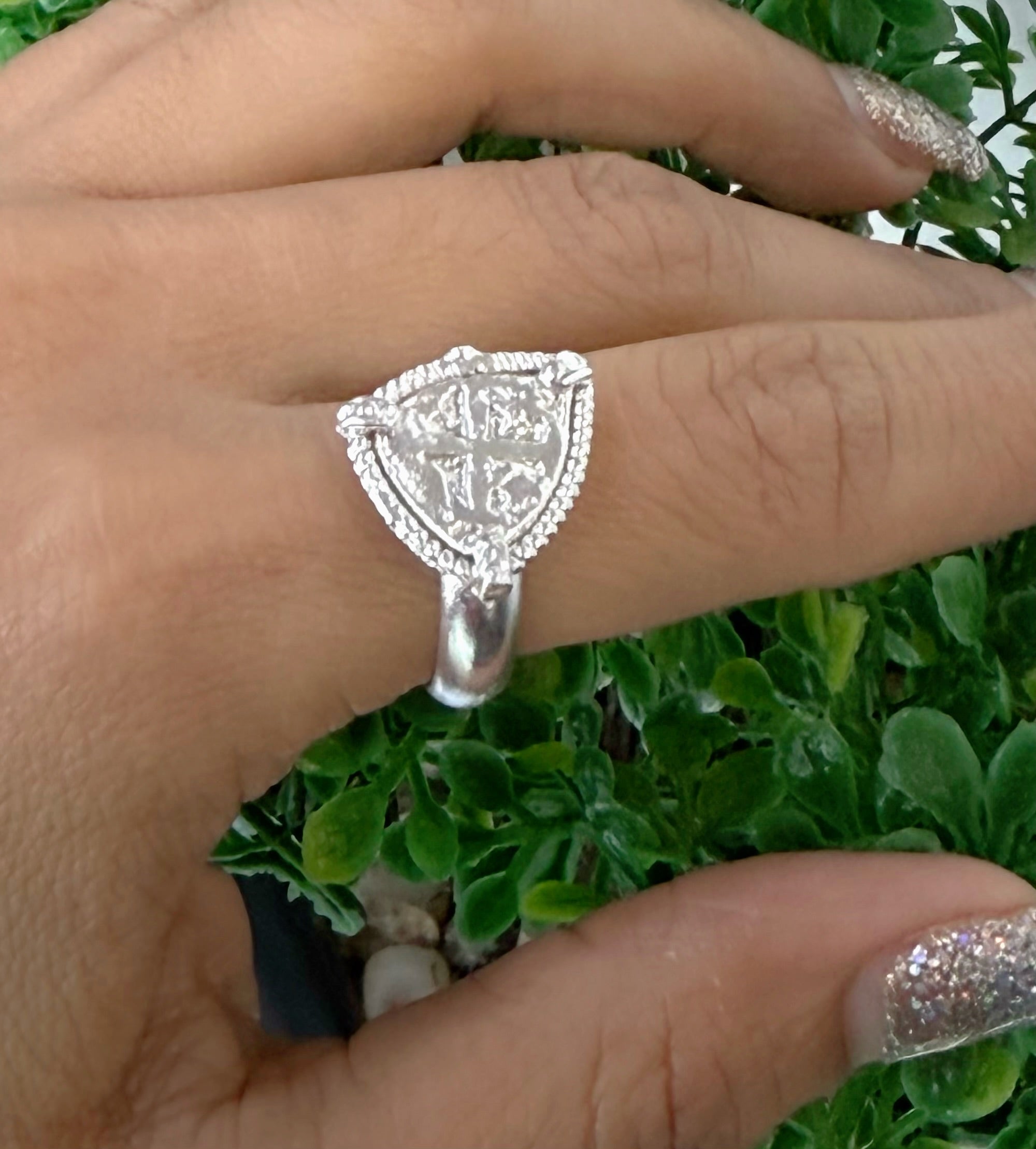 ATOCHA SILVER COIN RING