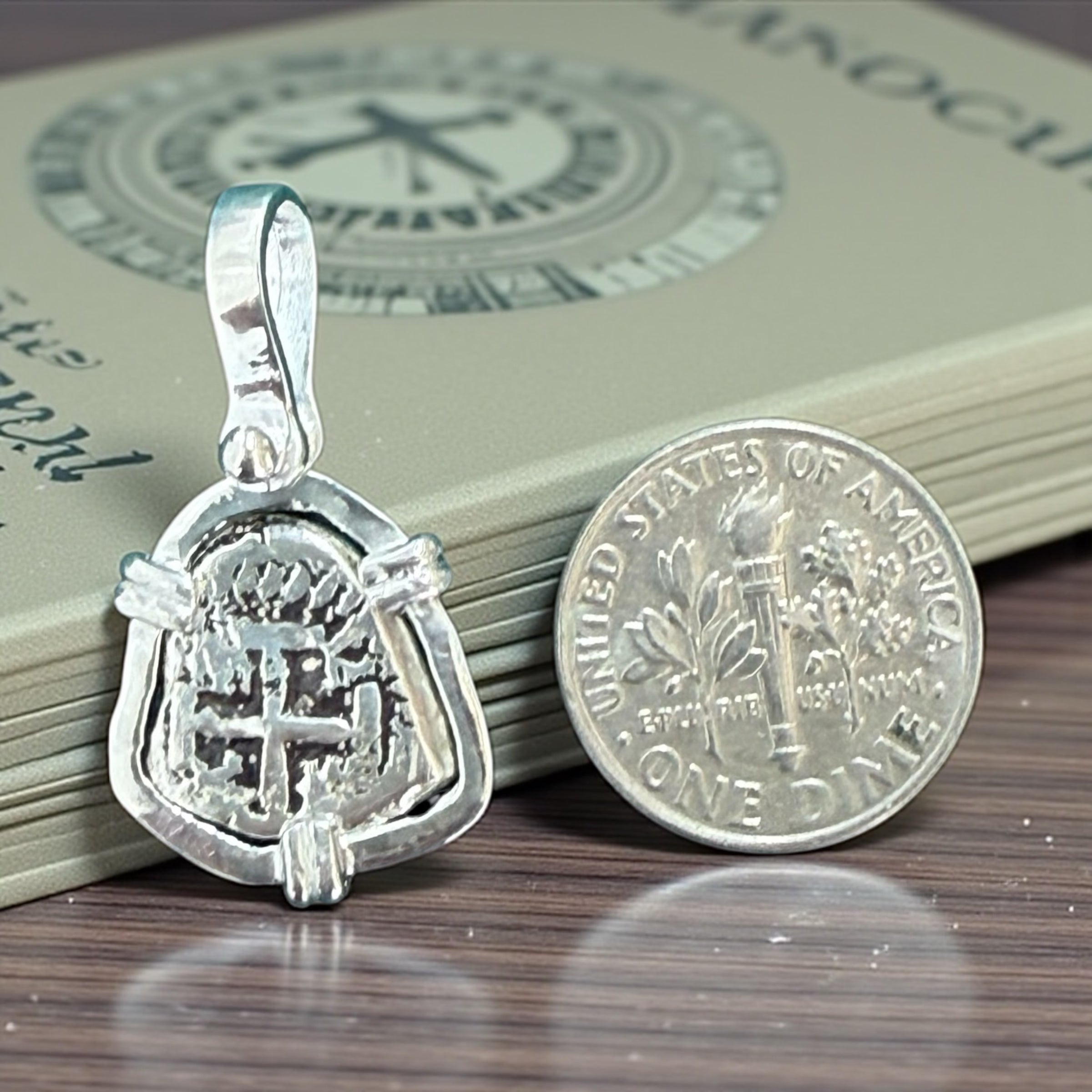 HANDMADE ATOCHA SILVER MINI ODD SHAPE COIN PENDANT