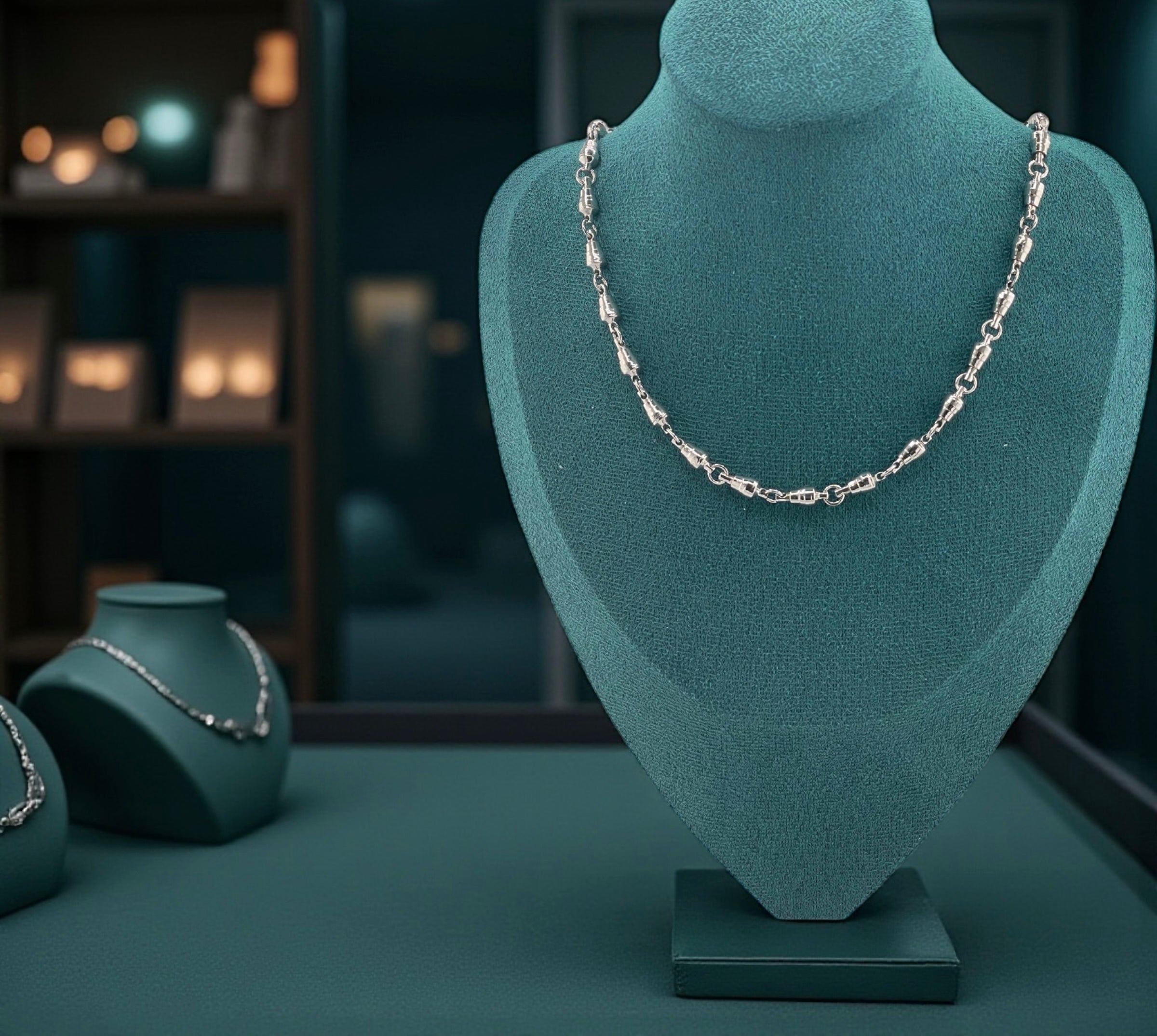 925 ITALIAN SOLID STERLING SILVER SWIVEL CHAIN 4MM 24” Long