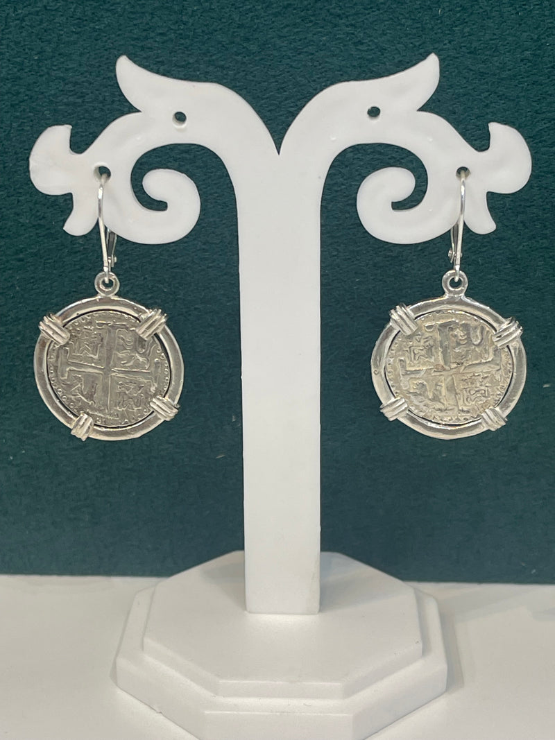 GORGEOUS ATOCHA SILVER COIN EARRINGS