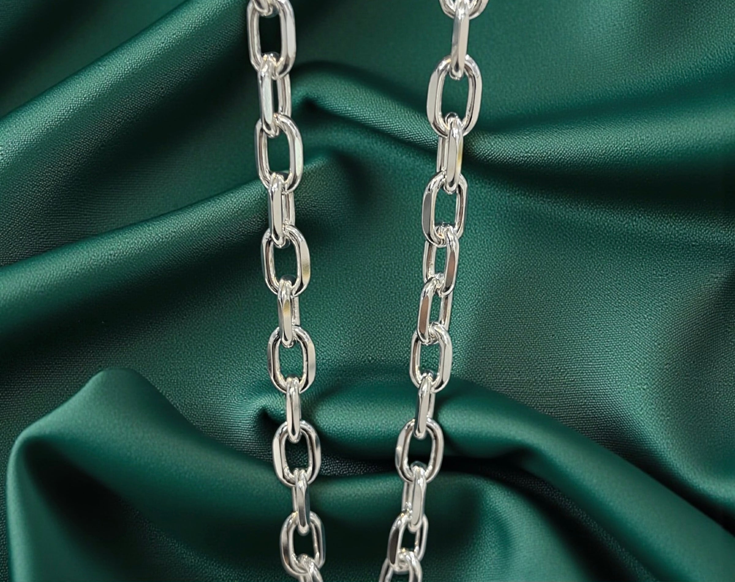 925 ITALIAN SOLID HEAVY STERLING SILVER CHAIN 7MM
