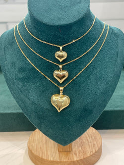 BEAUTIFUL HEART PENDANT IN 14k GOLD WITH 14K GOLD CHAIN