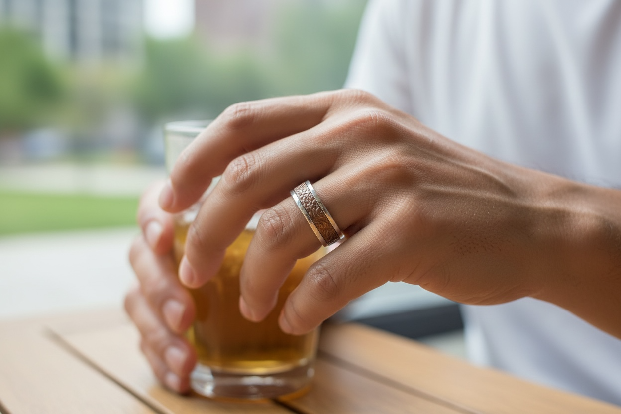 ATOCHA SILVER COPPER RING SIZE 11