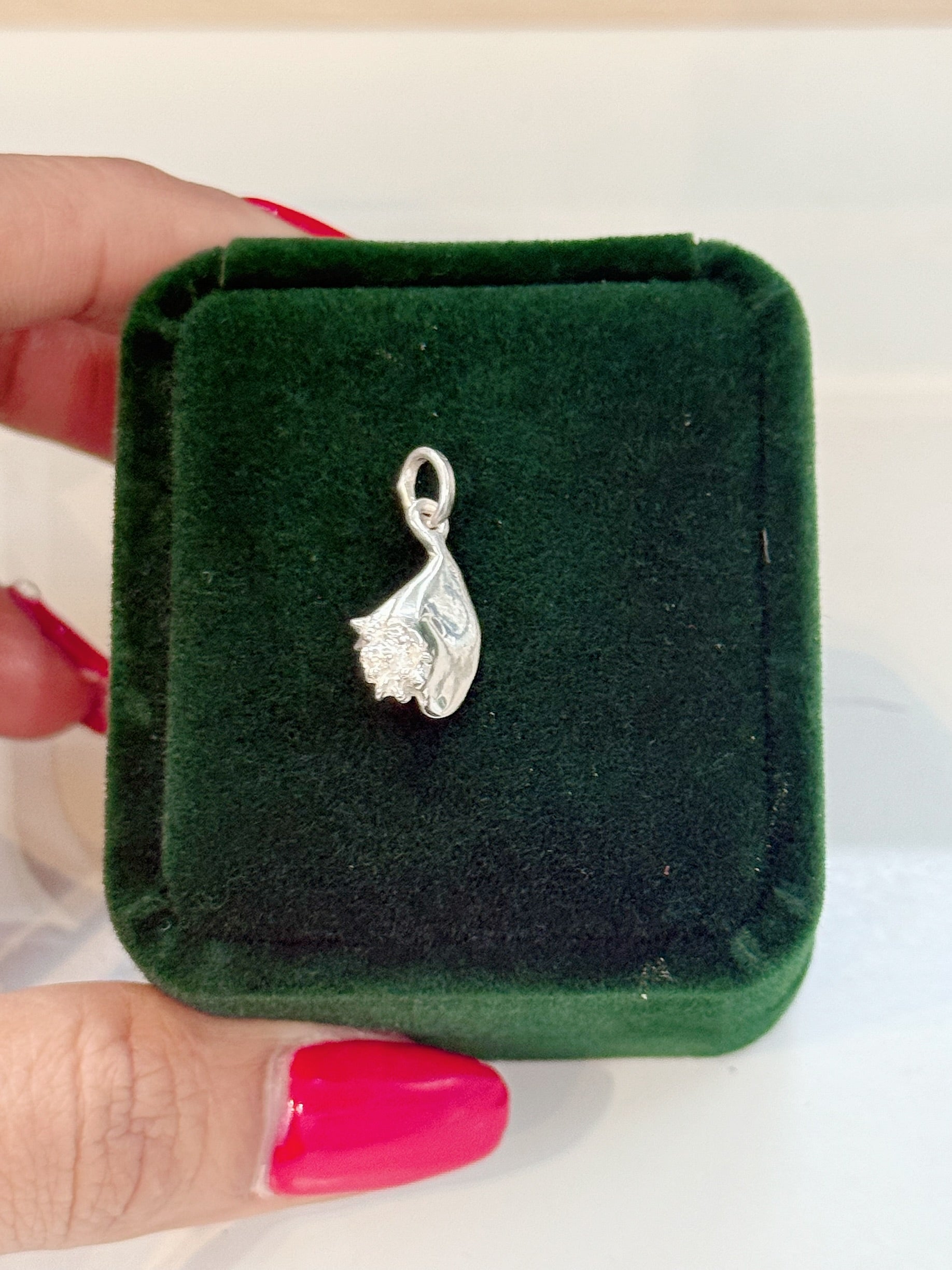 925 sterling silver handmade conch shell pendant