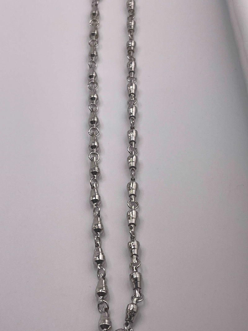 925 ITALIAN SOLID STERLING SILVER SWIVEL CHAIN 4MM 24” Long