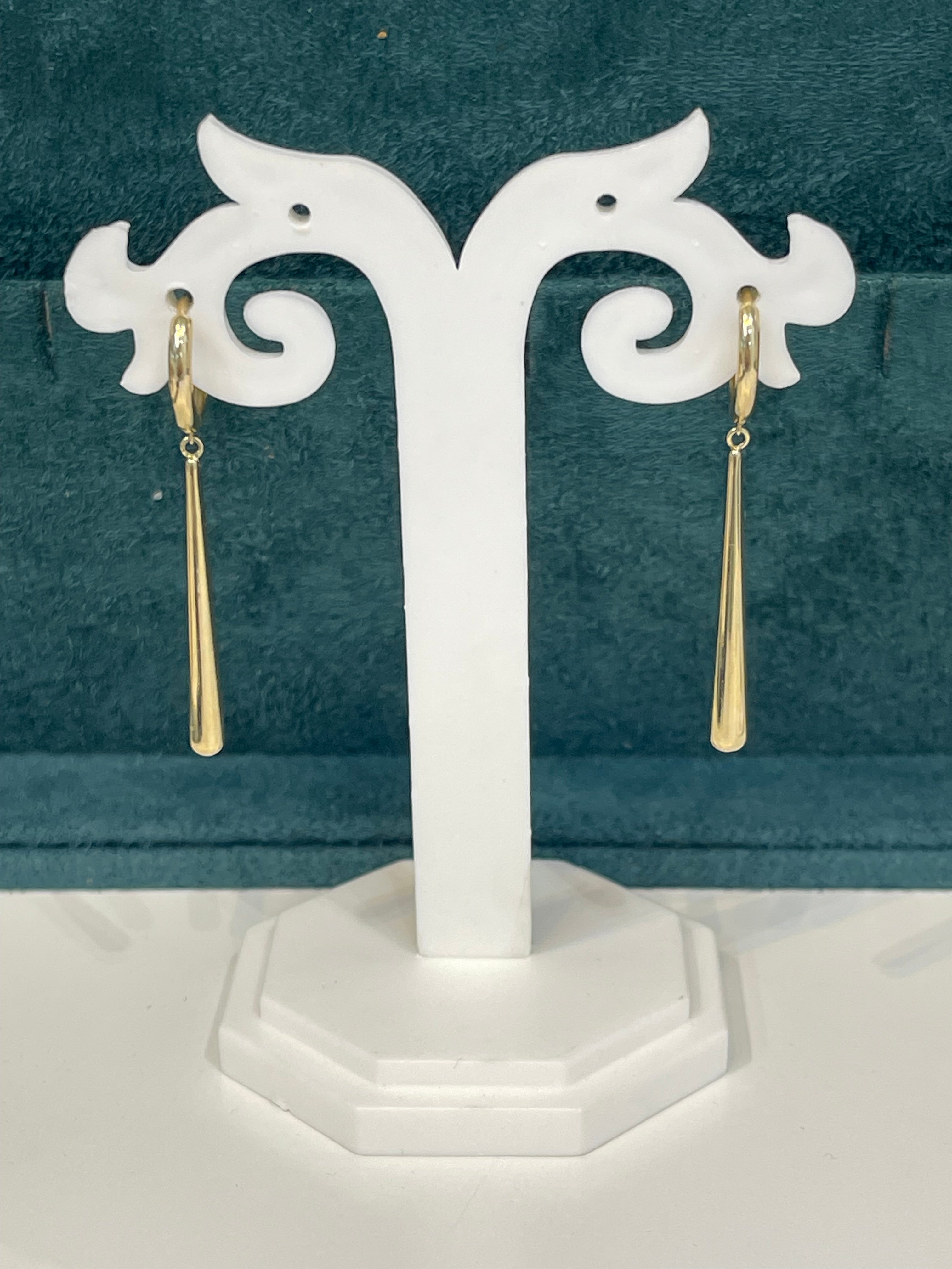 14K REAL GOLD FANCY DANGLE EARRINGS