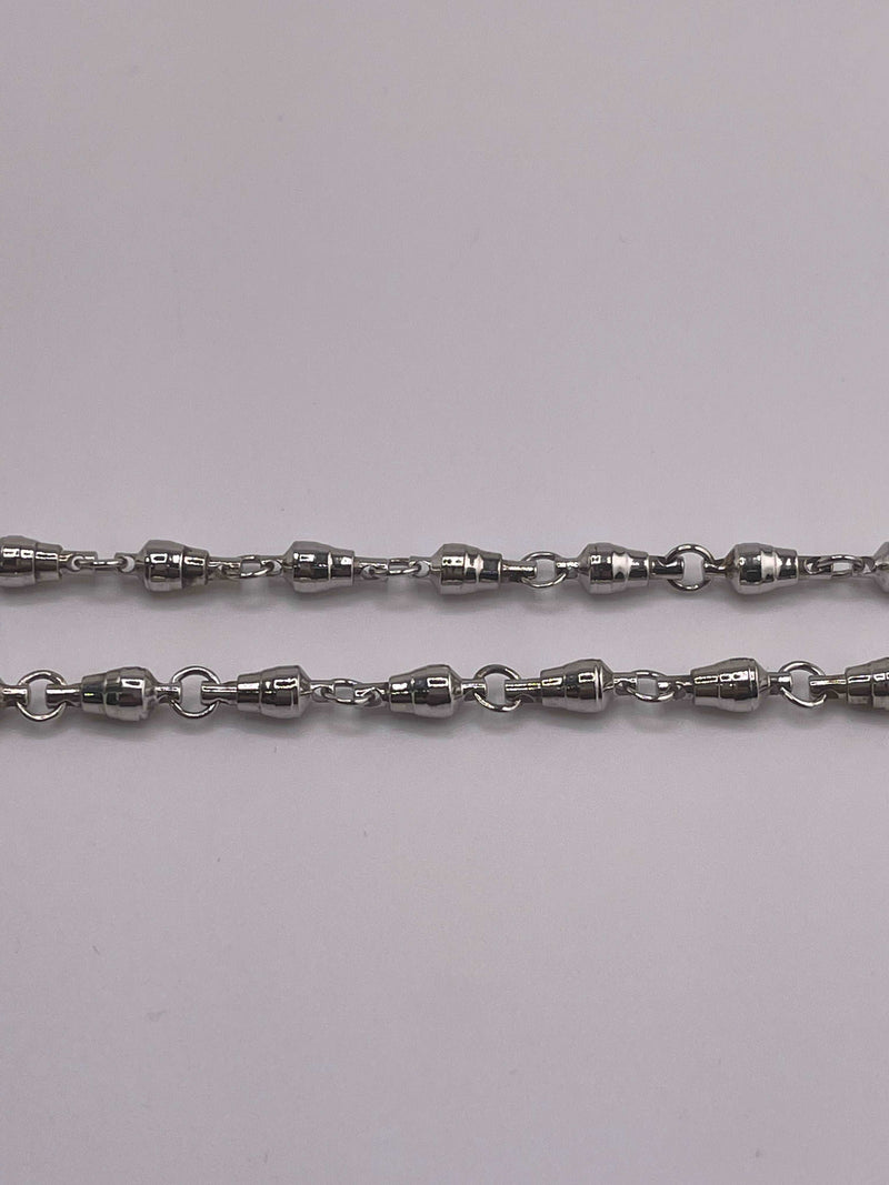 925 ITALIAN SOLID STERLING SILVER SWIVEL CHAIN 4MM 24” Long