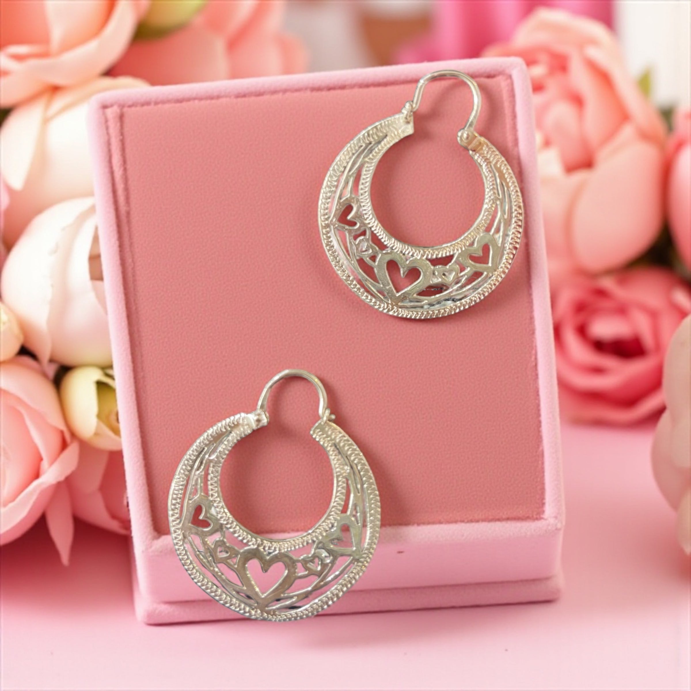925 STERLING SILVER HANDMADE CUBAN HOOP EARRINGS