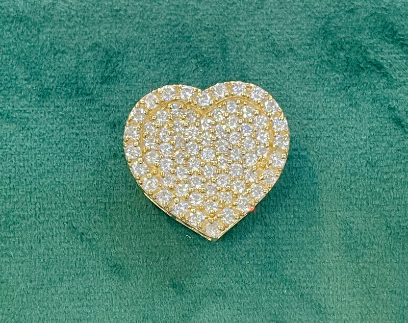 10K REAL GOLD CRYSTAL HEART PENDANT 💝