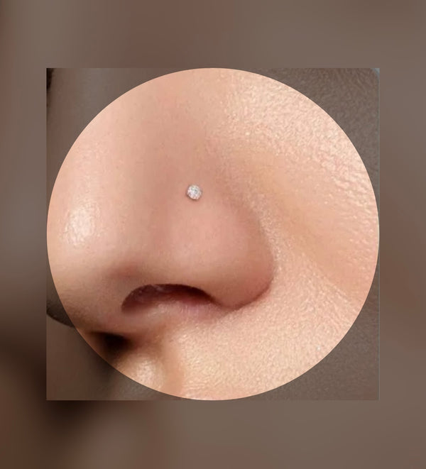 14k REAL GOLD NOSE PIN