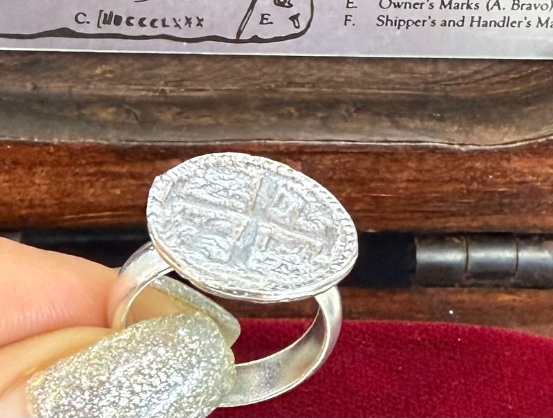 ATOCHA SILVER COIN RING