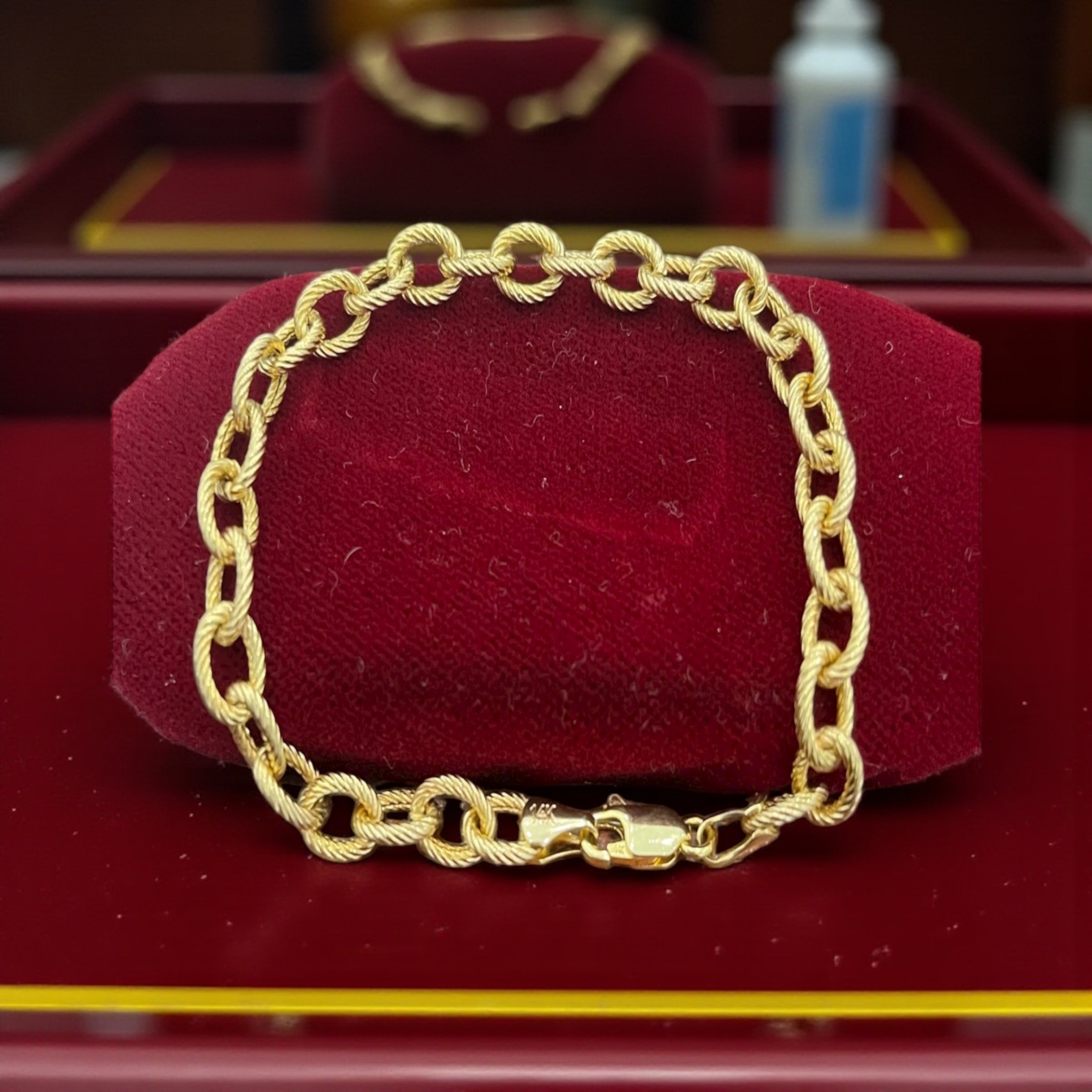 14k solid real solid gold handmade money chain bracelet 5mm