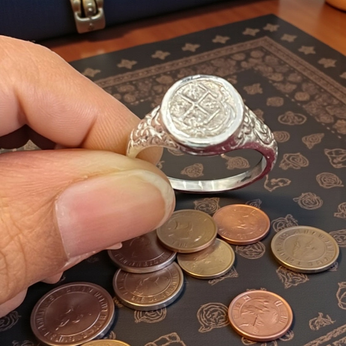 ATOCHA SILVER MINI COIN RING