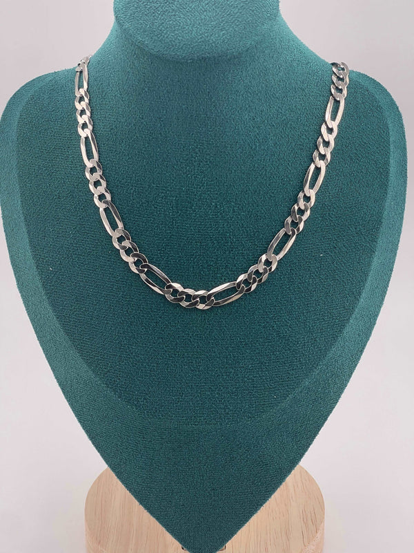 925 ITALIAN SOLID STERLING SILVER FIGARO CHAIN 6MM