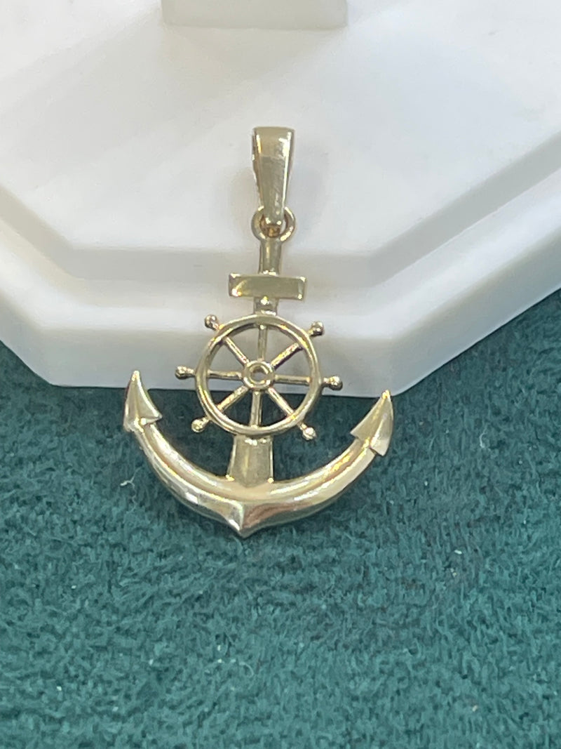 14K REAL GOLD MINI ANCHOR PENDANT