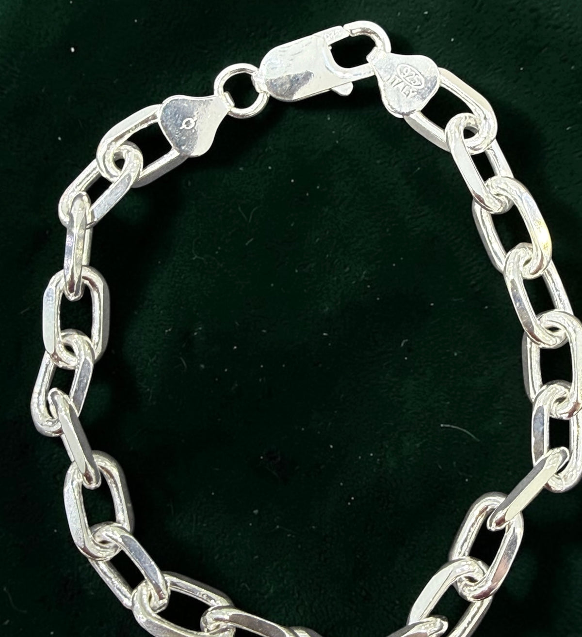 925 solid sterling silver 7.3mm bracelet