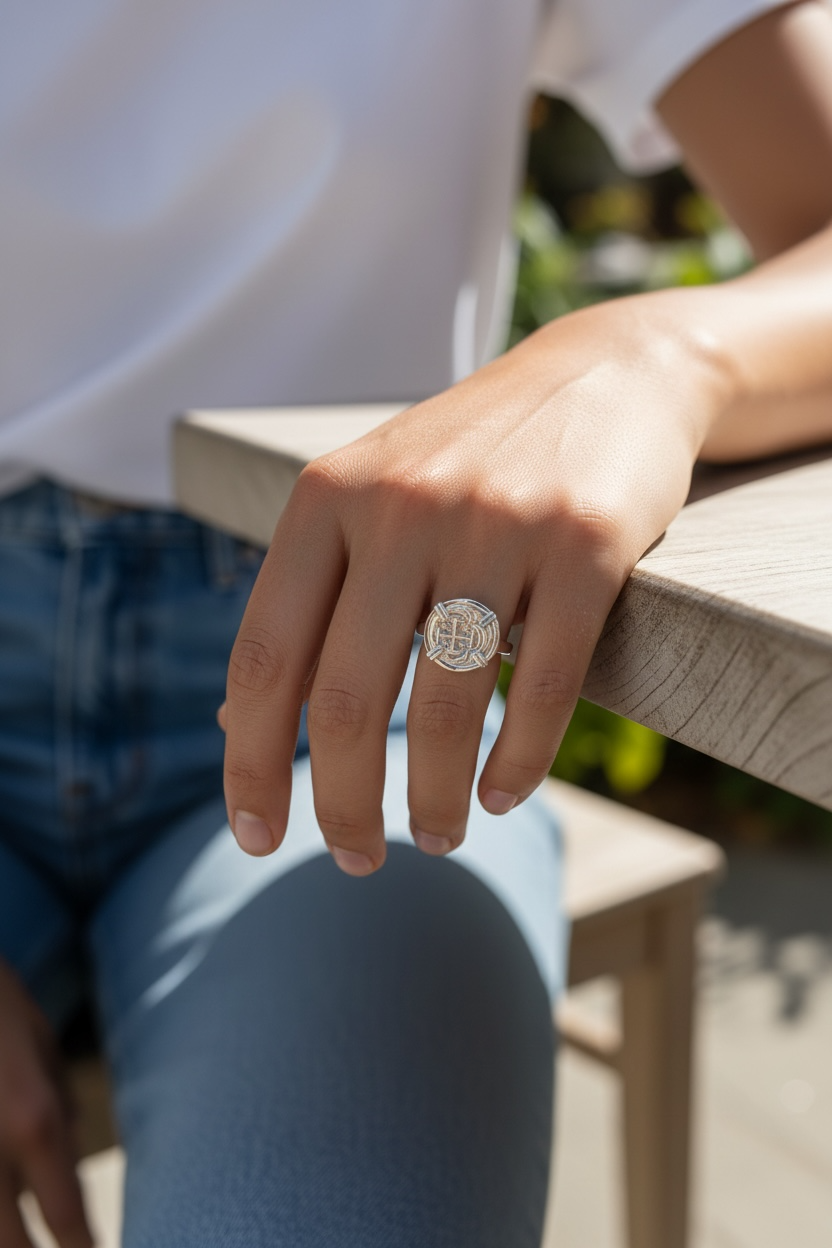 Gorgeous mini atocha coin ring