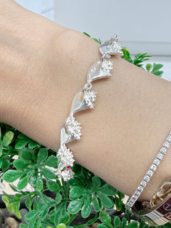 925 solid sterling silver handmade mini conch shell bracelet