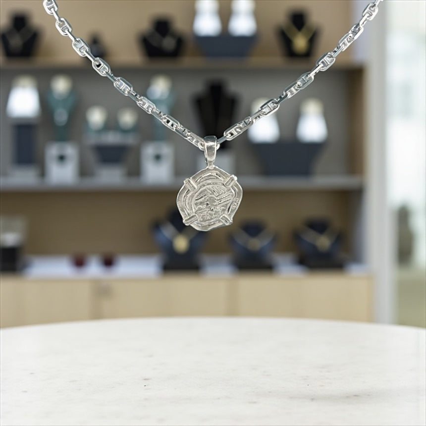 NUESTRA SENORA DE ATOCHA MINI SILVER COIN PENDANT