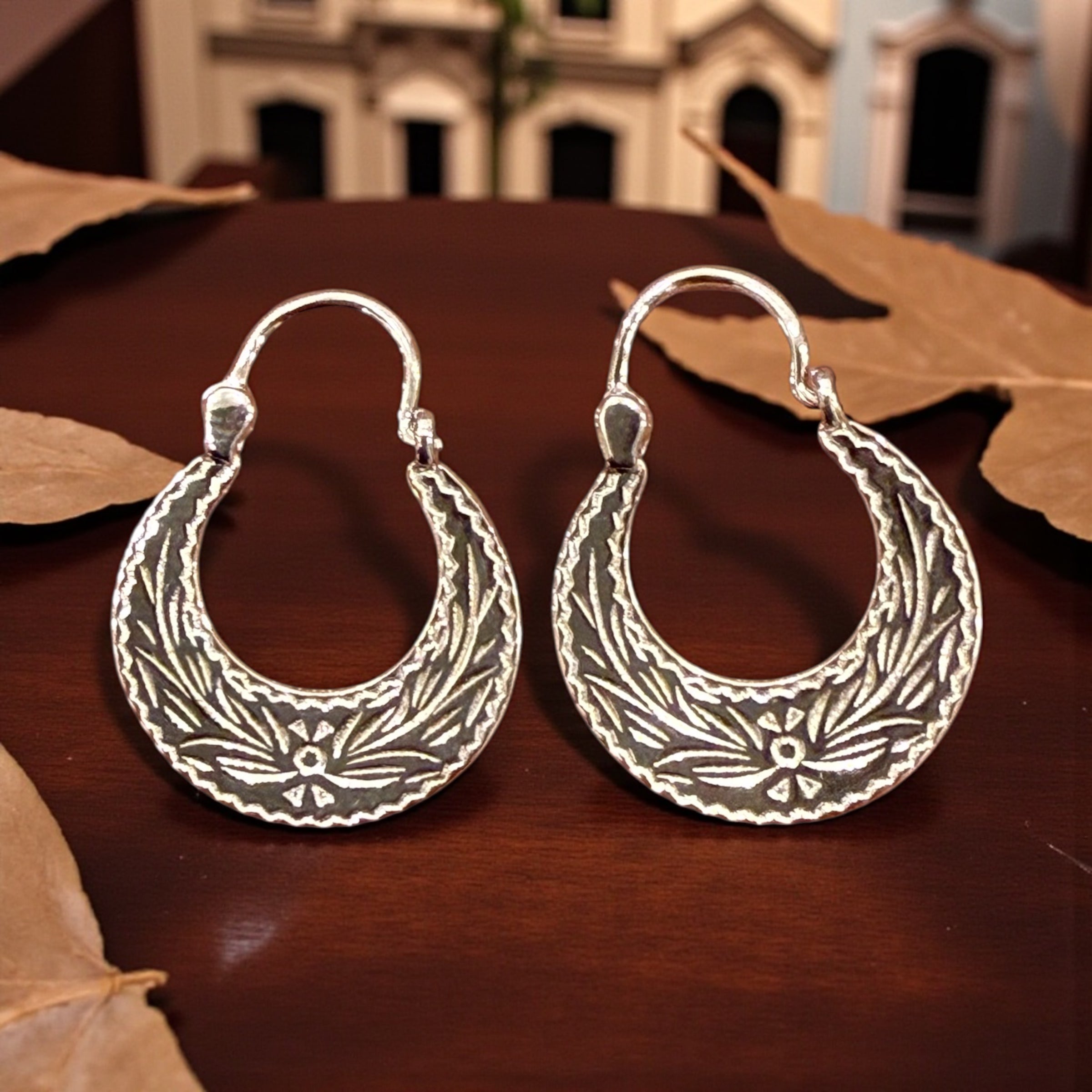 925 STERLING SILVER HANDMADE MINI BABY CUBAN HOOP EARRINGS 15MM