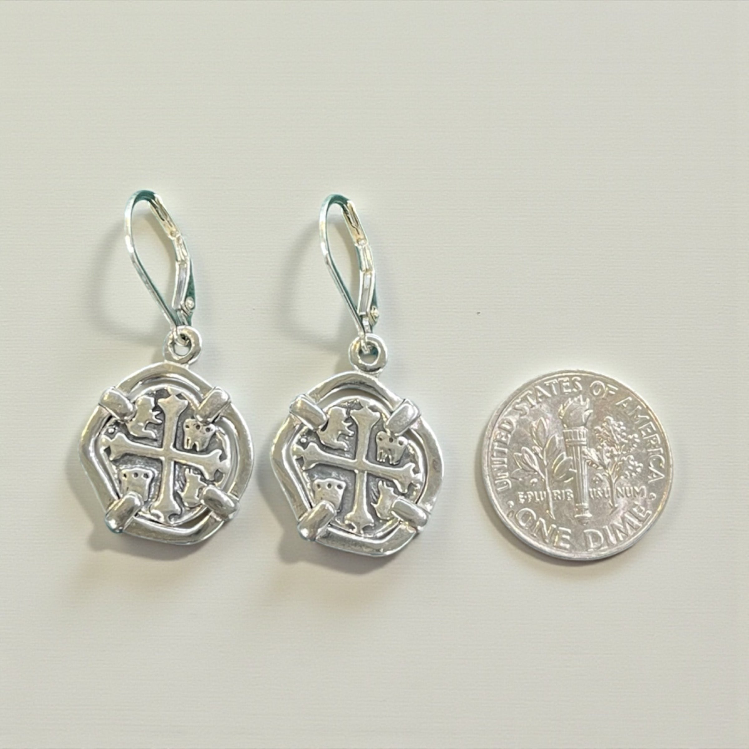 ATOCHA SILVER MINI COIN EARRINGS