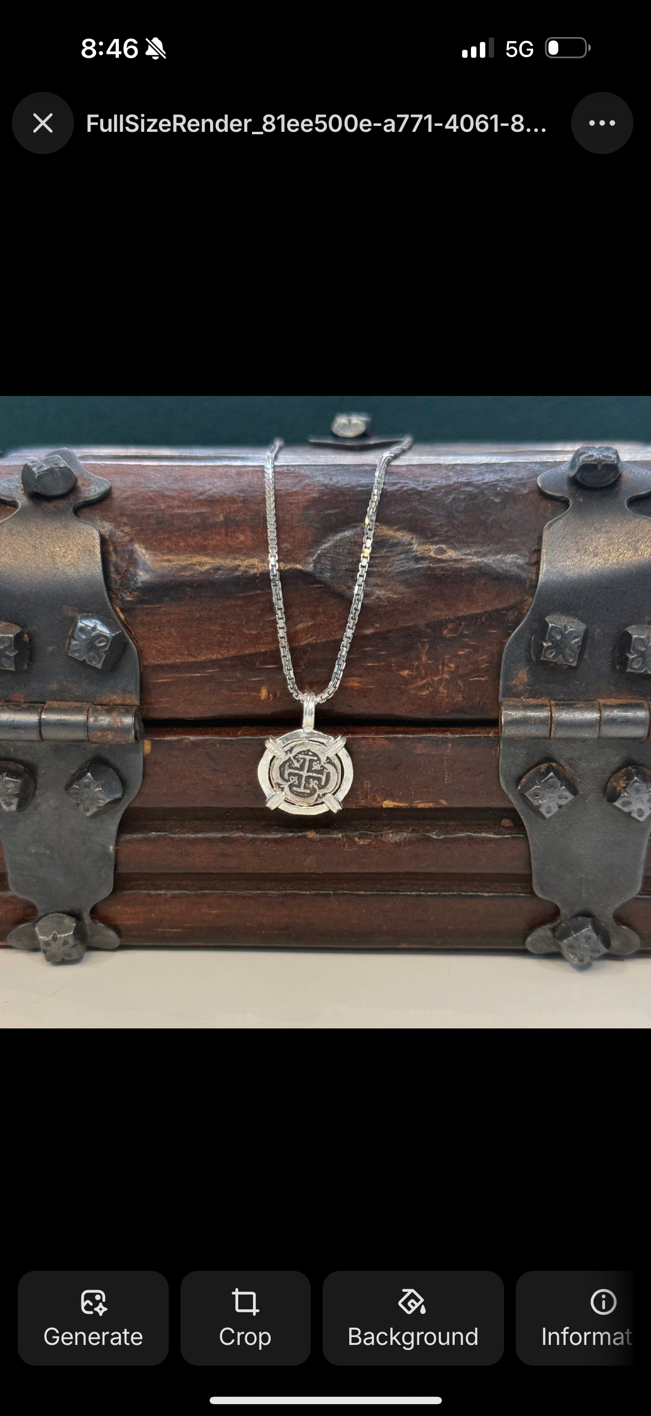 NUESTRA SENORA DE ATOCHA MINI SILVER COIN PENDANT