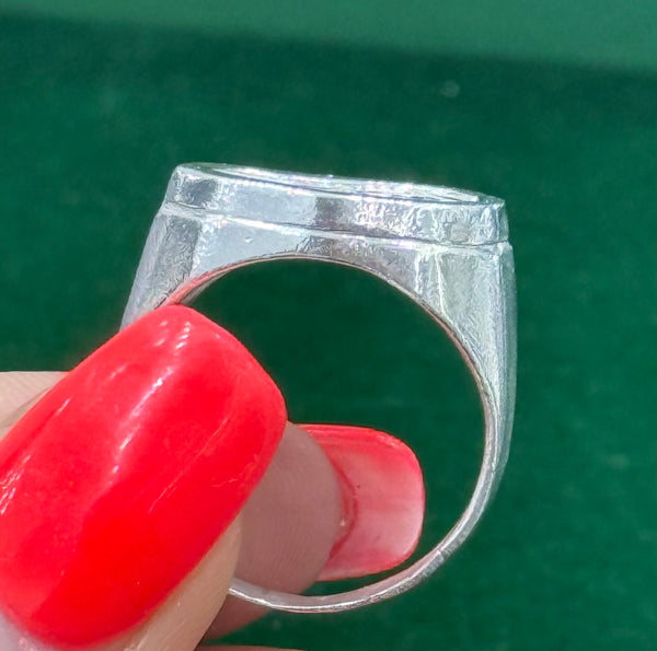 ATOCHA SILVER COIN RING
