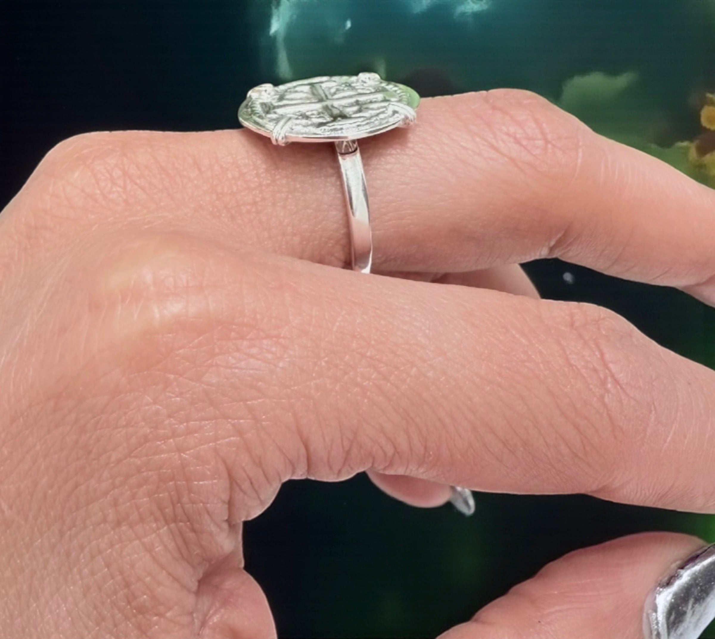 ATOCHA SILVER COIN RING