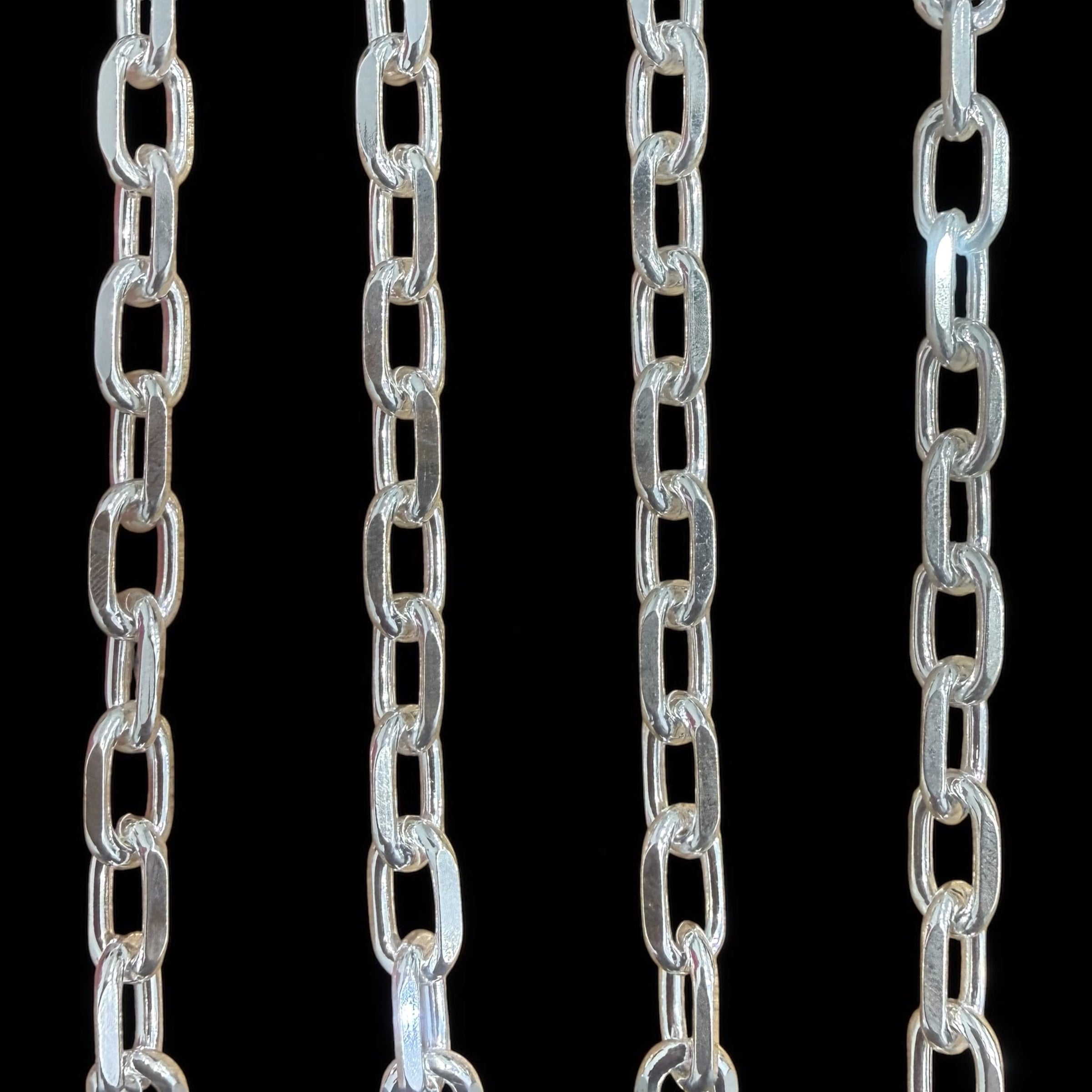925 solid sterling silver heavy chain 7.4mm