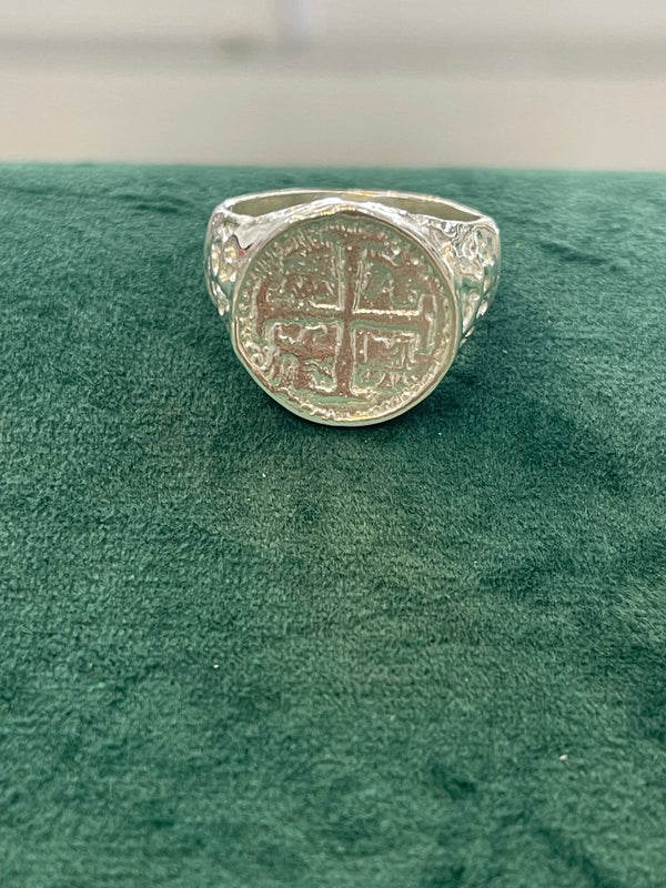 ATOCHA SILVER COIN RING