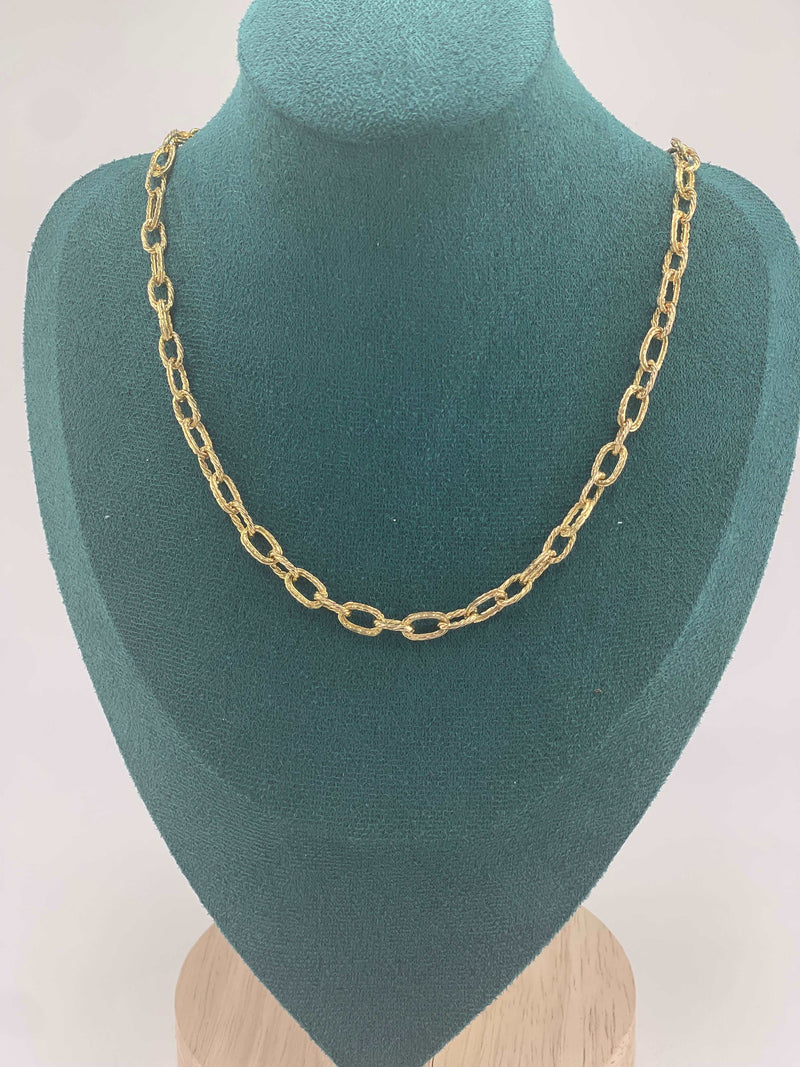 14K SOLID REAL GOLD HANDMADE MONEY CHAIN 5MM