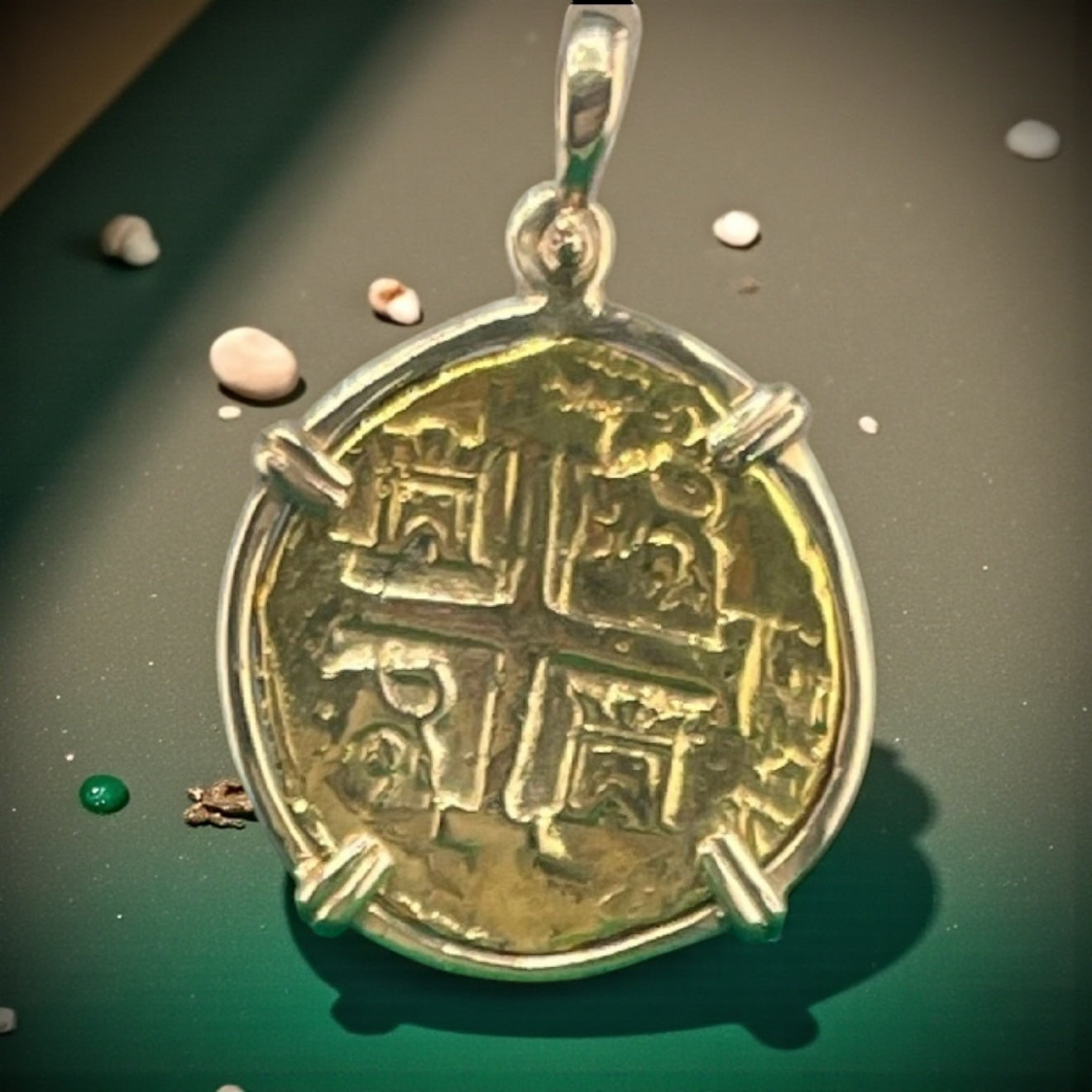 ATOCHA SHIPWRECK GOLD COIN PENDANT HANDMADE WITH 14k SOLID GOLD