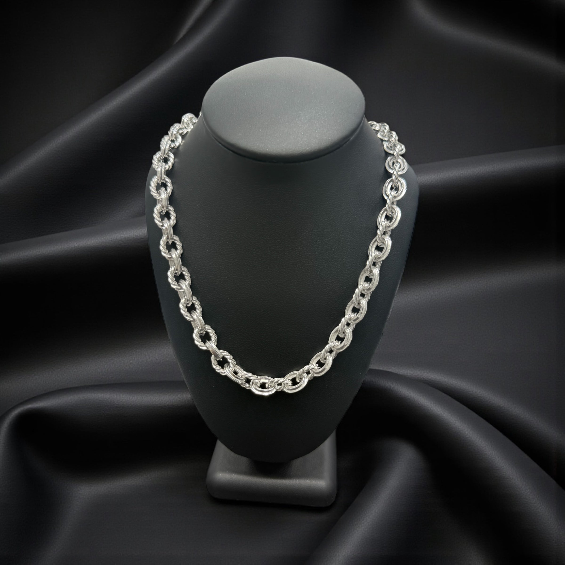 MONEY CHAIN 925 solid sterling silver 7mm 20” long