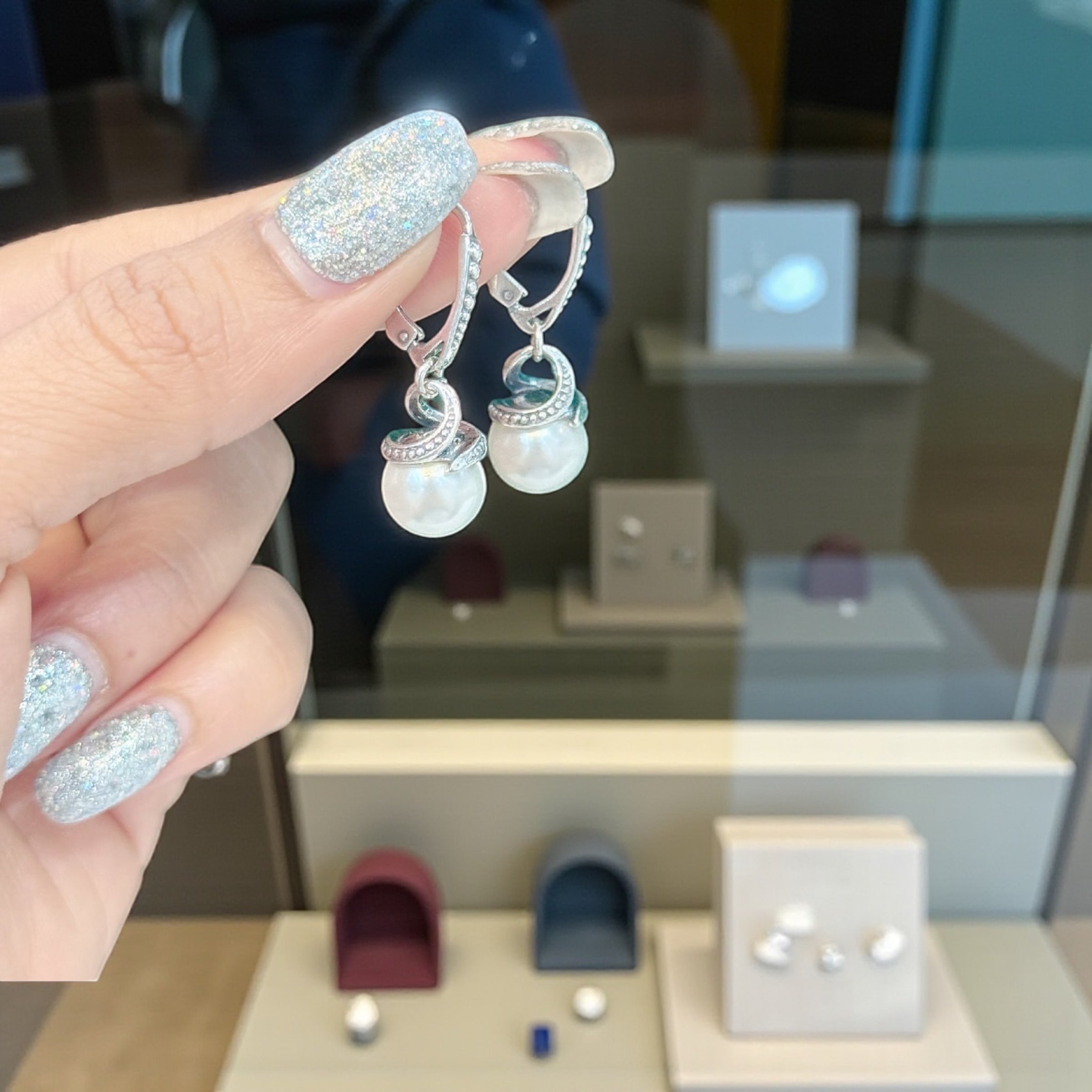 925 sterling silver Fresh water pearl earrings