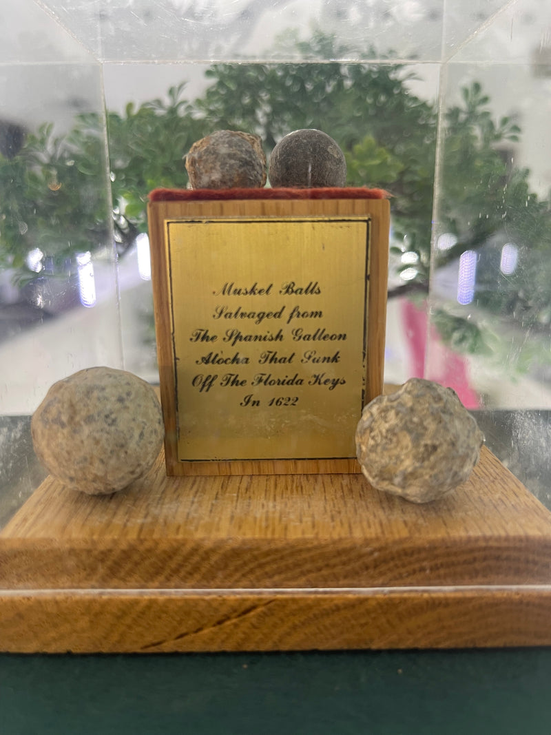 MUSKET BALLS SALVAGED FROM THE SPANISH GALLEON ATOCHA SUNK IN 1622