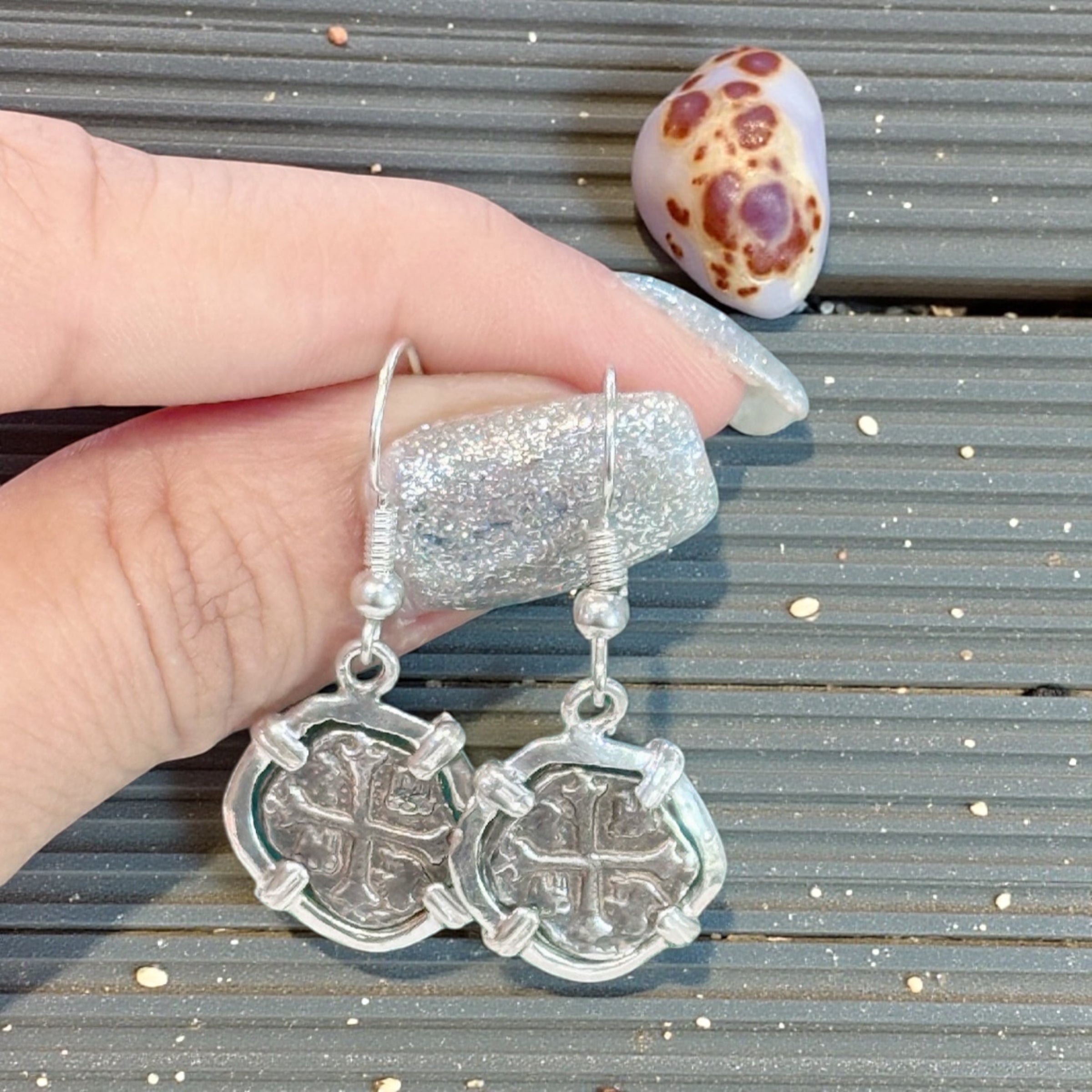 ATOCHA SILVER MINI COIN EARRINGS