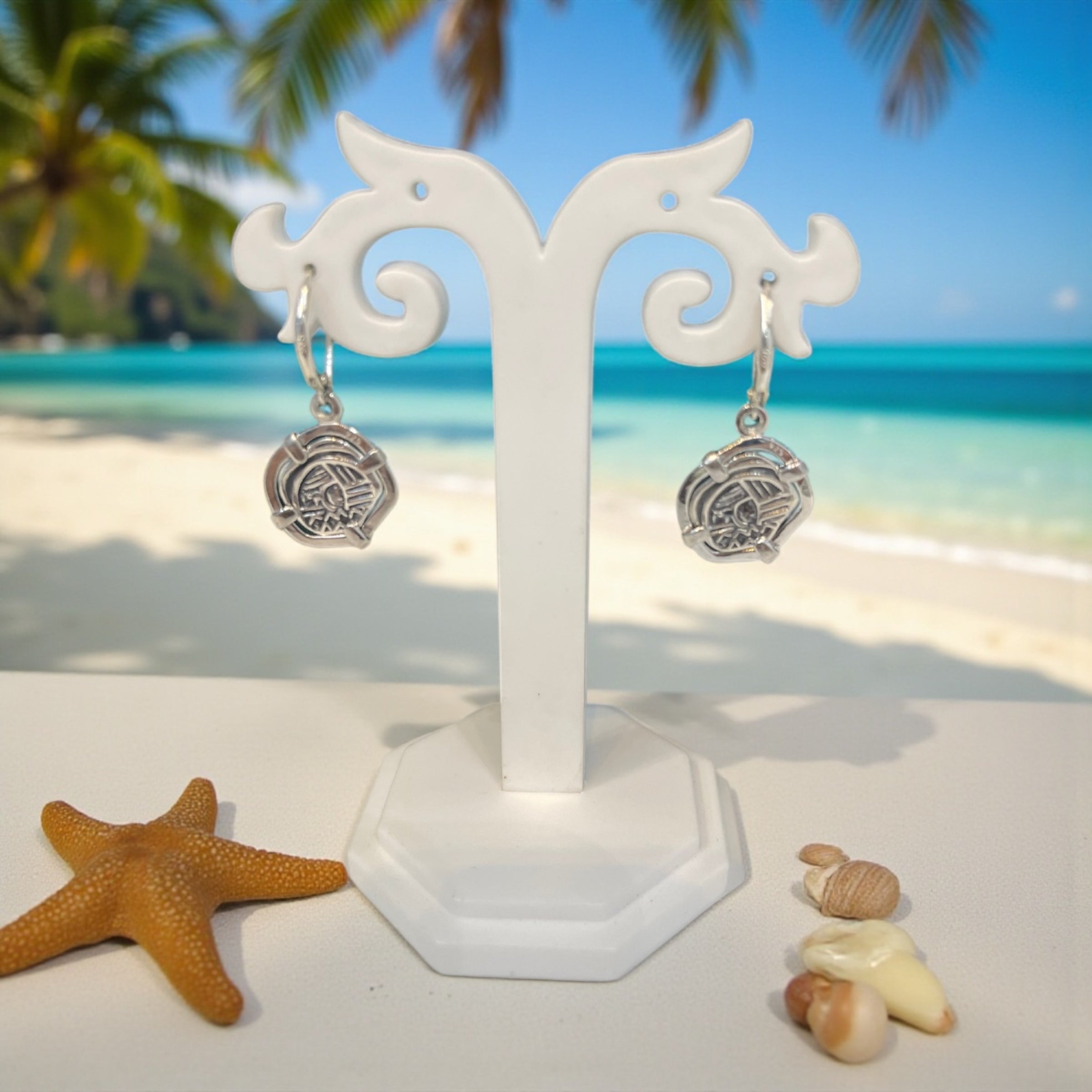 ATOCHA SILVER MINI COIN EARRINGS
