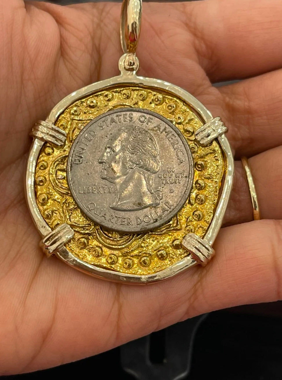 ATOCHA SHIPWRECK GOLD COIN PENDANT HANDMADE WITH 14k SOLID GOLD